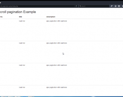 onscroll pagination in php